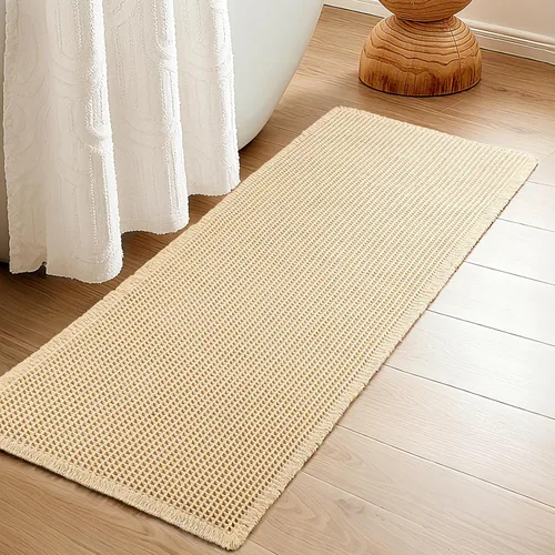 Miniatura 23 de Alfombra de Baño de Lujo tipo Waffle, Súper Absorbente Antideslizante, Alfombras de Baño Bohemias, Ultra Suaves y Cómodas, Lavables a Máquina