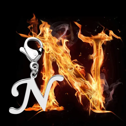 Miniatura 3 de ENSIANTH Dije del alfabeto con letra inicial de la A a la Z, joyería del alfabeto para mujeres, regalos para amigos, cierres para joyería