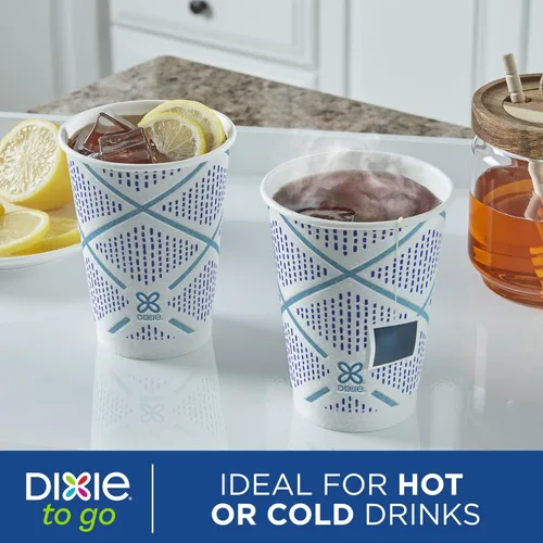 Miniatura 6 de Dixie To Go - Tazas de café de papel, 12 onzas, 132 unidades (6 paquetes de 22 tazas), vasos de papel aislantes desechables para bebidas calientes
