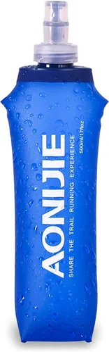 Miniatura 17 de TRIWONDER Botella de agua de mano para correr, Quick Grip Chill Botella de agua suave de mano de 17 onzas con correa de mano, paquete de Botella