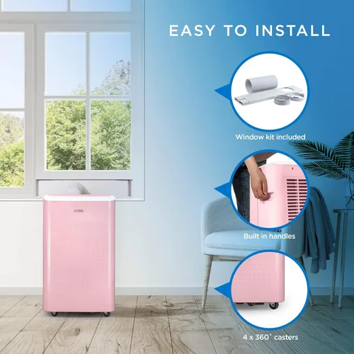Miniatura 6 de COMMERCIAL COOL Aire acondicionado portátil, deshumidificador y ventilador, aire acondicionado portátil de 9,000 BTU cubre hasta 400 pies cuadrados