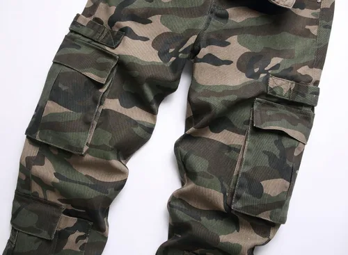Miniatura 182 de Baylvn - Pantalones de mezclilla entallados y estampados para hombre con corte recto
