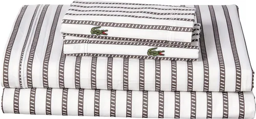Miniatura 10 de Lacoste Juego de sábanas de algodón de 3 piezas, camuflaje, avena, tamaño individual