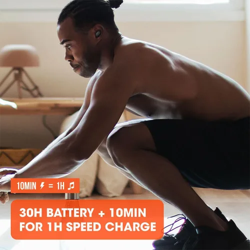 Miniatura 2 de JBL Endurance Race TWS - Auriculares deportivos inalámbricos resistentes al agua, sonido JBL Pure Bass, hasta 30 horas de duración de batería, IP67