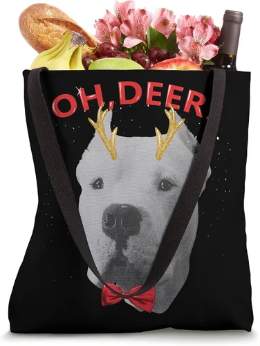 Miniatura 4 de Oh Deer Dogo Argentino - Bolso de mano con lazo rojo
