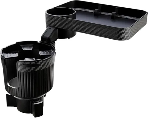 Miniatura 8 de Portavasos grande con soporte para teléfono para tu coche, con revestimiento de goma, base giratoria que sostiene de forma segura la botella de agua