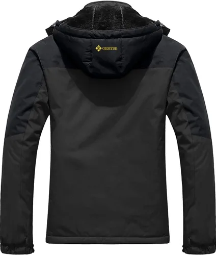 Miniatura 2 de GEMYSE - Chaqueta de esquí para hombre, para montaña, impermeable, resistente al viento, lluvia y nieve (color negro, talla M)