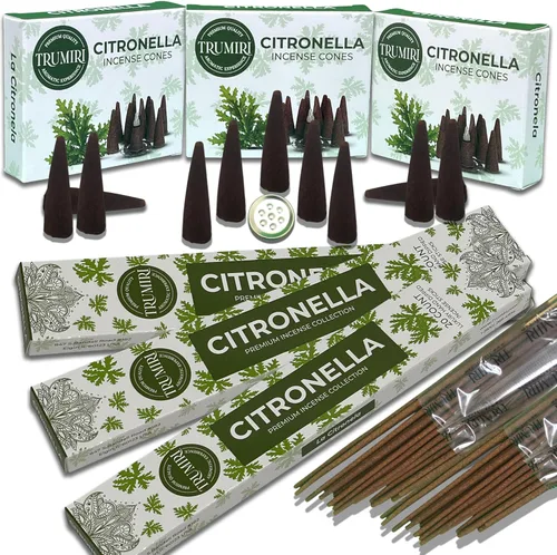 Miniatura 39 de Paquete combinado de varillas de incienso ámbar y conos de incienso, 60 varillas de incienso + 30 conos de insencia, incienso, conos de incienso
