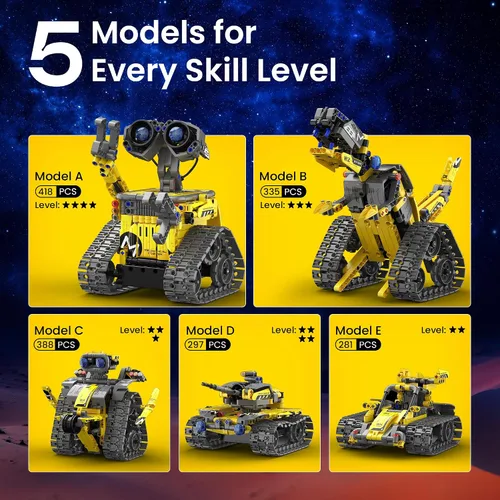Miniatura 6 de Sillbird Kit de construcción de robot con control remoto, regalos STEM para niños de 8 a 13 años, juguetes robóticos de codificación para cumpleaños