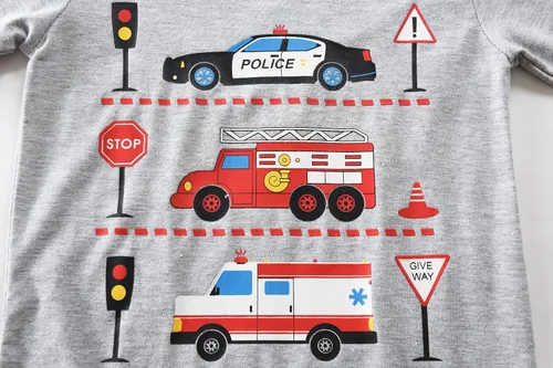 Miniatura 72 de Little Hand Pijamas para niños pequeños, Monster Truck 100% algodón, dinosaurio para niños, 2 piezas, ropa de dormir, conjuntos de ropa de dormir