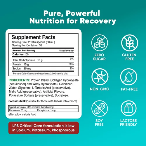 Miniatura 7 de Nutritional Designs LPS Suplemento líquido de colágeno y proteína de suero de leche, sin azúcar, bebida sin OMG, promueve la piel y el cabello