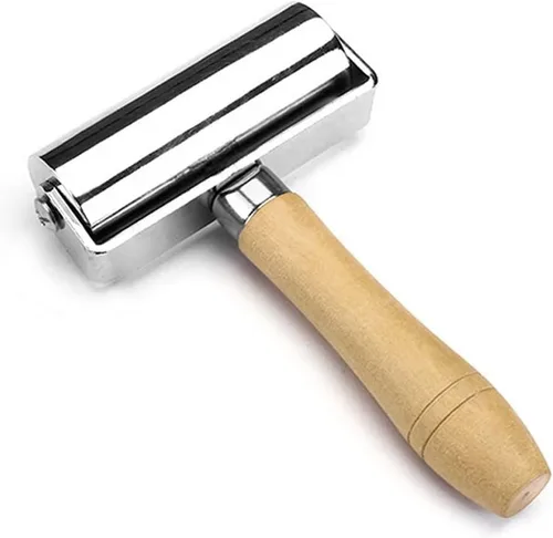 Miniatura 8 de Herramienta de laminación de pegamento de cuero con rodillo de borde de prensa de cuero, herramienta de platina (2.362 in/2.4 pulgadas)