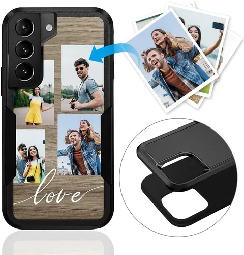 Miniatura 109 de Funda protectora personalizada para Samsung Galaxy S22 Ultra 5G (versión 2022), funda protectora de doble capa resistente con múltiples fotos, a