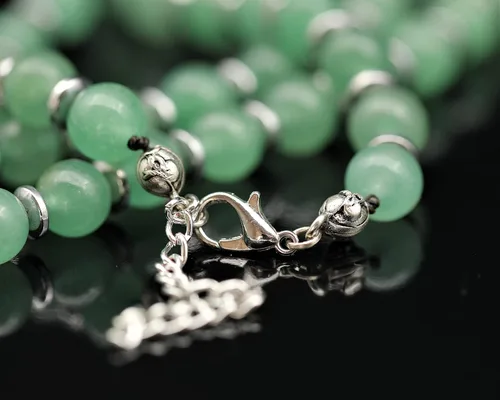 Miniatura 37 de Colgante de corazón de aventurina natural, Collar de cuentas de aventurina genuina, Collar de piedra verde, Collar de piedras preciosas, Cuentas