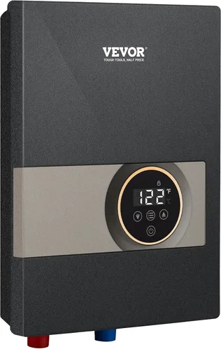 Miniatura 9 de VEVOR Calentador de Agua Eléctrico Sin Depósito, Calentador de Agua Caliente Instantáneo de 8KW, Pantalla Digital de Temperatura y Fácil Instalación