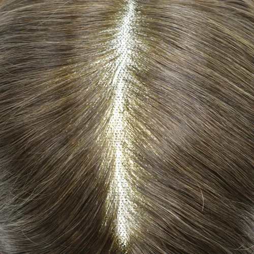 Miniatura 4 de Toupee para hombres sistemas de reemplazo de piezas de cabello humano real, duradero, fino, mono para hombre, tupé, sistema de cabello para hombre