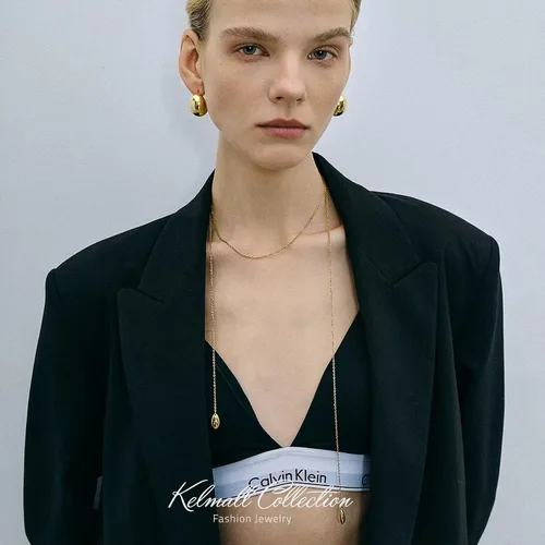 Miniatura 46 de KELMALL Aretes tipo argolla de oro de 14 quilates para mujer, hipoalergénicos, gruesos, redondos, no se deslustra, para orejas sensibles