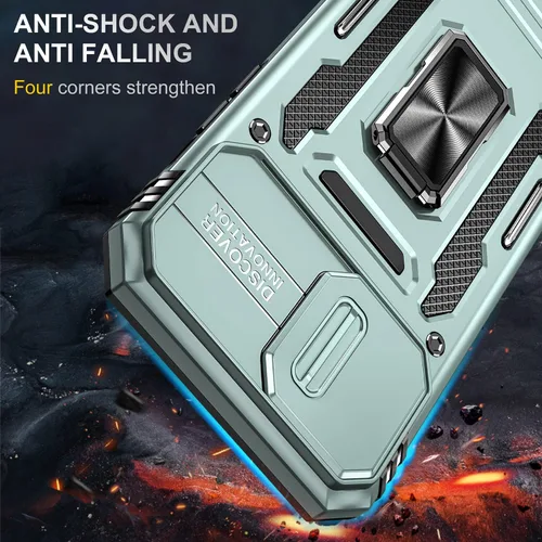Miniatura 70 de Funda para iPhone 13 Pro con funda para cámara, con soporte de anillo para soporte, con función de montaje magnético para automóvil, para iPhone 13