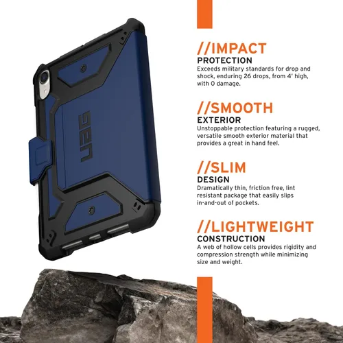 Miniatura 2 de URBAN ARMOR GEAR UAG - Funda diseñada para iPad mini (6ª generación, 2021), material exterior resistente y liso, soporte de folio de visión