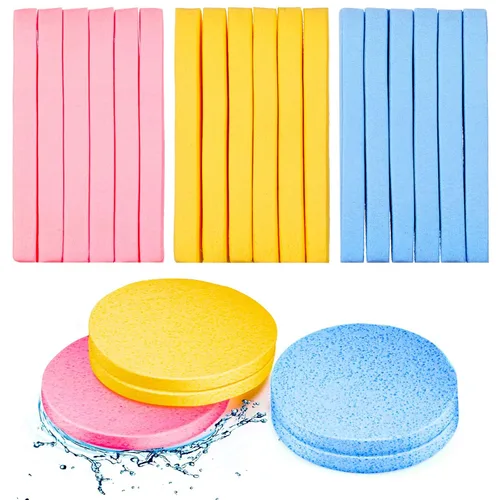 Patelai 120 esponjas faciales comprimidas para esteticistas, eliminación de maquillaje facial, almohadilla de esponja de limpieza, exfoliante, spa,