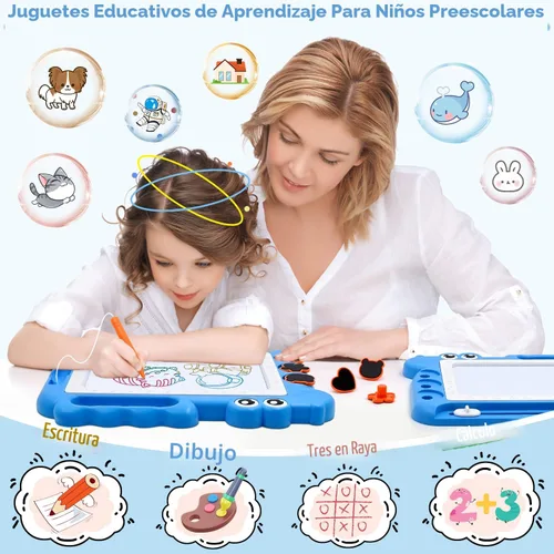 Miniatura 3 de AiTuiTui Tablero magnético de dibujo para niños pequeños, regalo para niñas y niños, escritura de bocetos a color, garabatos, bloc de viaje
