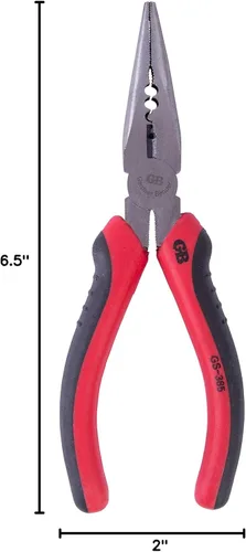 Miniatura 4 de Gardner Bender GS-385 Alicates eléctricos de punta larga, cortador y crimpador, alambre sólido y trenzado, 14-16 AWG, herramienta manual, 6½