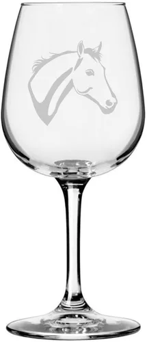 Miniatura 8 de Morgan Body Horse - Copa de vino grabada multiusos (12.75 onzas)