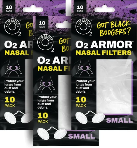Miniatura 15 de O2 Armor Filtros de nariz para soldadores y alergias - Filtro de nariz para polvo - Filtros nasales para soldadura - Máscara de polvo de nariz