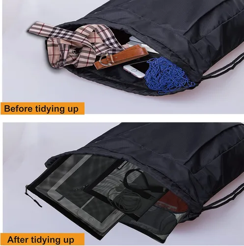 Miniatura 3 de SUPACOOL Bolsa de maquillaje de malla de viaje, bolsas organizadoras de cosméticos con cremallera, bolsas organizadoras de pañales, bolsa de nailon