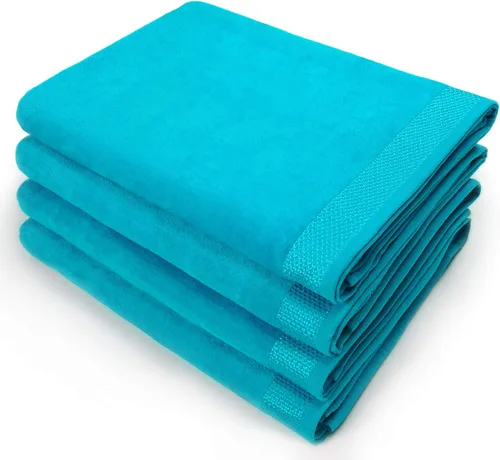 Miniatura 9 de Kaufman - Toallas de baño de terciopelo de color sólido, toalla de playa, toalla de piscina, 100% algodón, 30 x 60 pulgadas, toalla absorbente