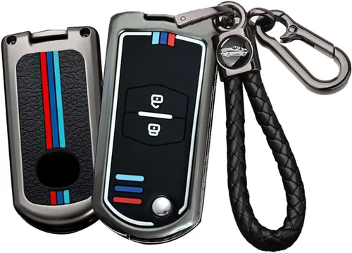 Miniatura 12 de ontto Funda de silicona para llavero compatible con Mazda 2 3 5 6 RX8 CX5 CX7 CX9 MX5 MPV Miata, plateado, Plata