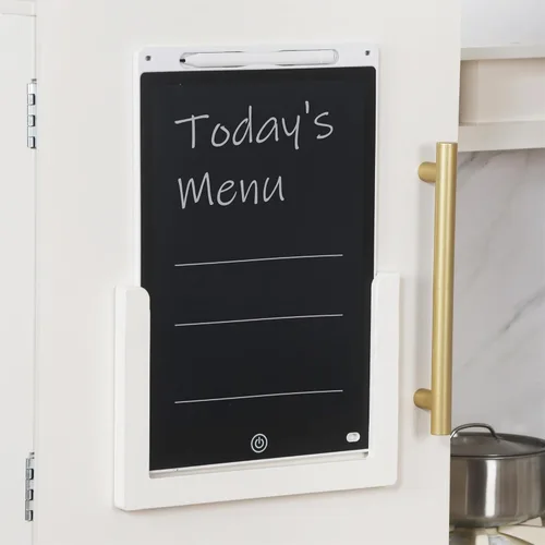 Miniatura 8 de Conjuntos Grandes de Cocina de Madera de Esquina para Jugar con Máquina de Hielo, Dispensador de Agua, Panificadora, Lavadora, Pantalla Electrónica