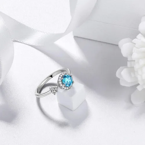 Miniatura 8 de Aurora Tears 925 Sterling Silver 12 Birthstones NecklaceEarringRingBracelet Women Birthstone Pendant Crystal Fashion Birthday Jewelry Christmas Gift
