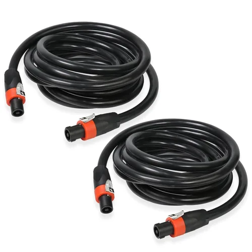 Miniatura 8 de HBU Paquete de 2 cables SpeakOn de 10 pies – 2 cables DJ PA Speak-ON a Speakon macho de 10 pies – Pro Studio, escenario, cable para eventos al aire