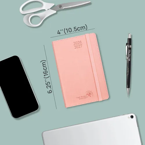 Miniatura 2 de POPRUN Agenda de bolsillo 2026-2027, tamaño del bolso, 4 x 6.25 pulgadas, calendario de bolsillo (julio de 2026 a junio de 2027) para bolso