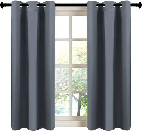 Miniatura 99 de LA PALMA Cortinas opacas con aislamiento térmico y ojales, para sala de estar, dormitorio, paquete de 2 paneles