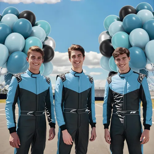 Miniatura 6 de 60 globos de autos de carreras de 12 pulgadas con globos de látex azul pizarra polvoriento, negro, verde azulado y plateado metálico