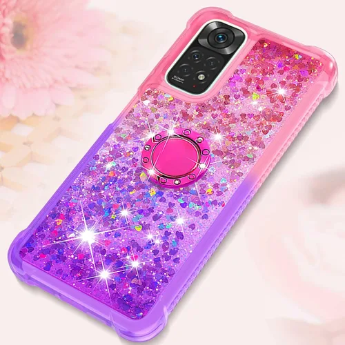 Miniatura 6 de Funda para teléfono Xiaomi Redmi Note 11S, funda para Redmi Note 11 4G, brillante efecto arena movediza TPU parachoques con cuatro esquinas cubierta