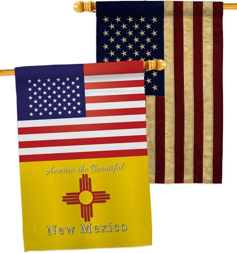 Miniatura 10 de Paquete de banderas de Estados Unidos para casa de México, con bordado de Estados Unidos, pequeño y decorativo, 11.0 x 15.7 in