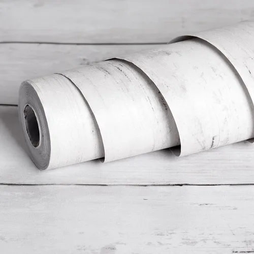 Miniatura 7 de Livelynine Shiplap Papel Tapiz Despegar y Pegar Papel de Contacto de Madera Blanca Papel Tapiz Decorativo Removible Rollo Papel Adhesivo para Tablón