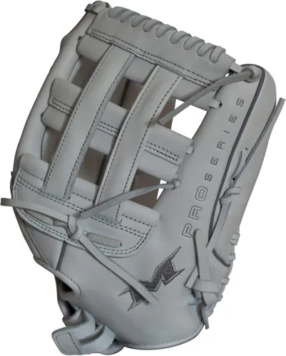Miniatura 4 de Miken Pro Series - Guantes de sóftbol de lanzamiento lento, 13 pulgadas, blanco/rojo blanco/blanco