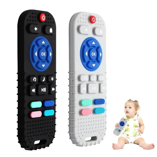Miniatura 15 de Juguetes de dentición de silicona Hooku para bebés de 0 a 6 meses, mordedores para bebés de 6 a 12 meses, mordedor remoto para bebé, juguetes
