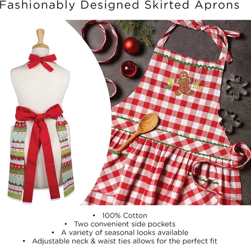 Miniatura 5 de DII Women's Spring & Summer Apron Collection Adjustable, Two Large Pockets & Extra Long Ties, One Size Fits Most Sip Sip Hurra