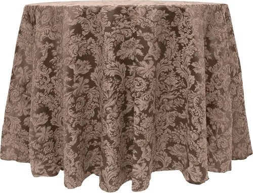 Miniatura 17 de Ultimate Textile - Paquete de 2 manteles redondos de damasco Miranda de 72 pulgadas, tejido jacquard, color negro