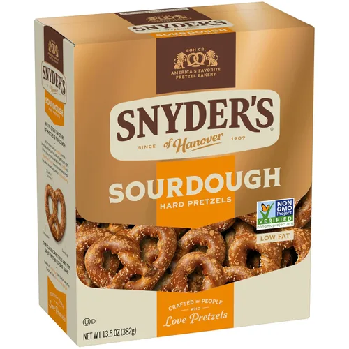 Miniatura 6 de Snyder's of Hanover Pretzels, pretzels duros de masa madre, caja de 13.5 onzas