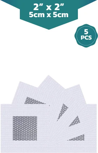 Miniatura 2 de Parche para paneles de yeso, 2 x 2 pulgadas, 5 piezas, kit de reparación de parches de pared, (2x2-5P)