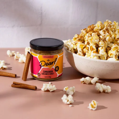 Miniatura 6 de Pearl Honey Spreads - Miel cruda en crema orgánica con sabor a canela - Sin químicos, sin lácteos, sin soja y 100% con sabor natural Tarro de 8.8