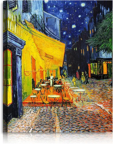 Miniatura 280 de A&T ARTWORK Noche estrellada sobre el Ródano de Vincent Van Gogh. Tamaño del marco: 36 x 30 pulgadas, tamaño de la imagen: 30 x 24 pulgadas