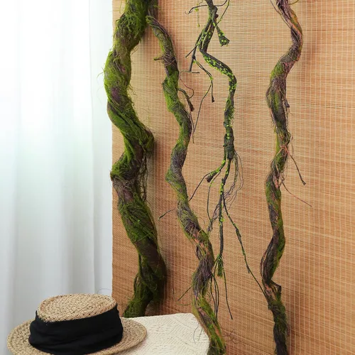Miniatura 8 de Ramas de árbol artificiales de 70.86 pulgadas, enredaderas de reptiles, ramitas de árbol falso, liana para flores de cerezo, guirnalda de vid