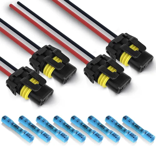 Miniatura 8 de 9005 9006 - Arnés de cableado hembra para faros delanteros antiniebla (paquete de 2)